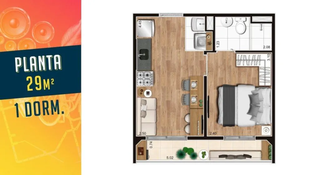 Apartamento, 2 quartos, 35 m² - Foto 11