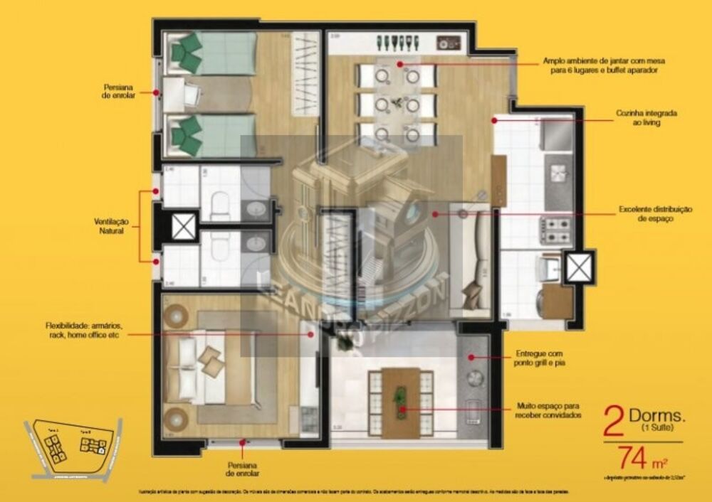 Apartamento à venda com 3 quartos, 94m² - Foto 3