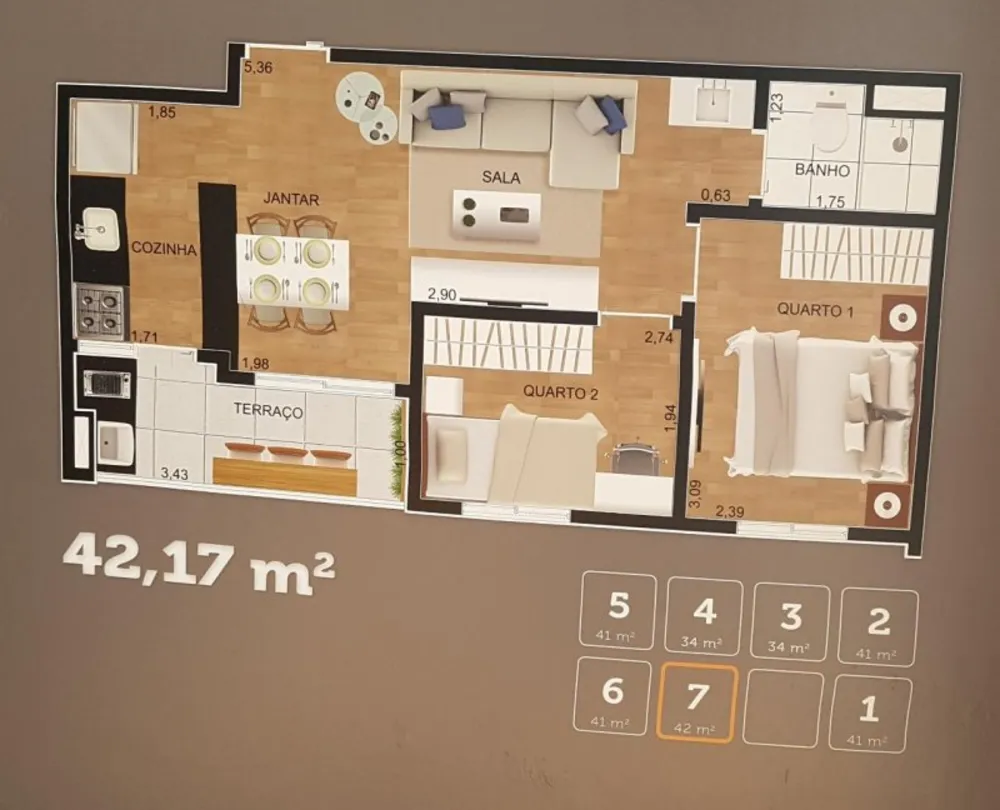 Apartamento, 2 quartos, 42 m² - Foto 7