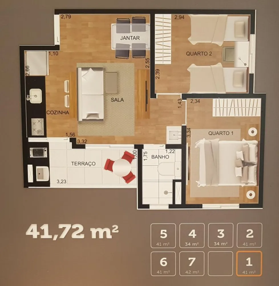 Apartamento, 2 quartos, 42 m² - Foto 1