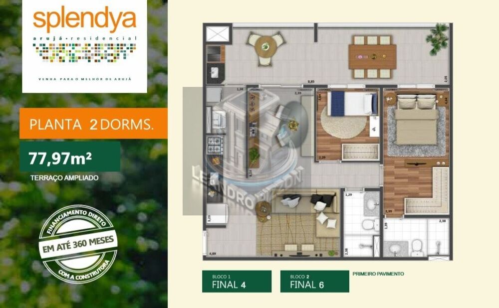 Apartamento para alugar com 3 quartos, 80m² - Foto 1
