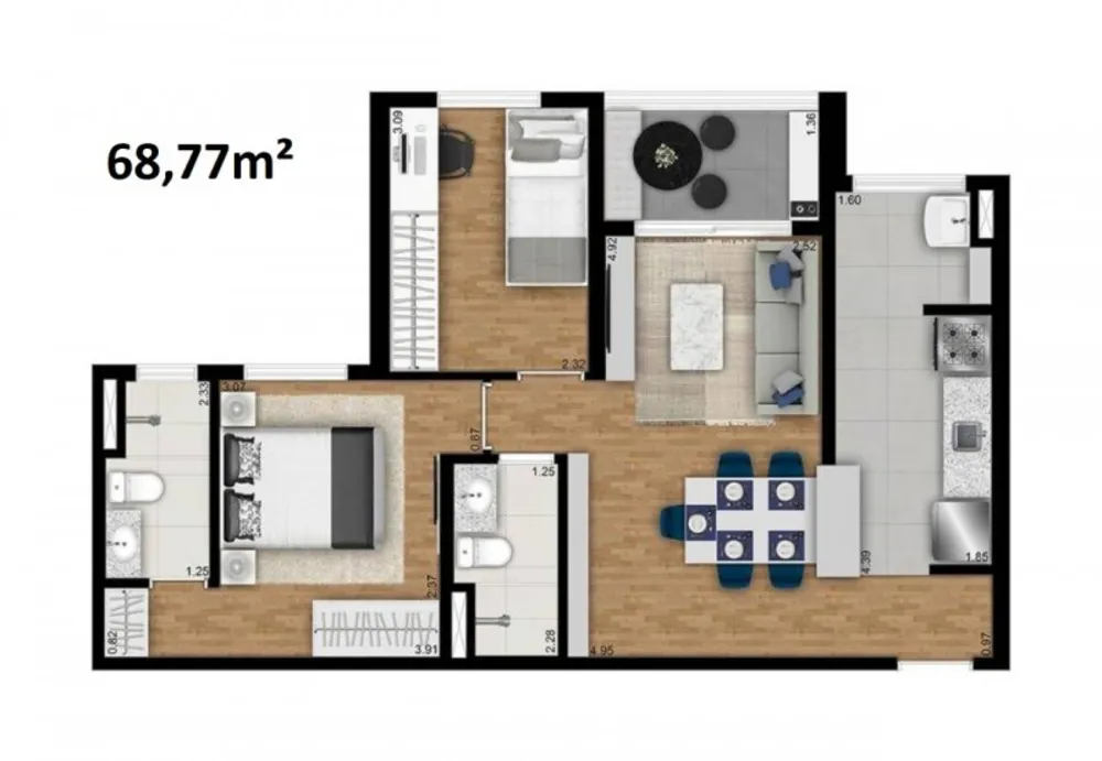 Apartamento, 2 quartos, 59 m² - Foto 16
