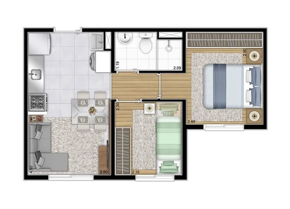 Apartamento, 2 quartos, 32 m² - Foto 5