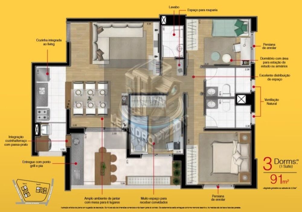 Apartamento à venda com 2 quartos, 74m² - Foto 2