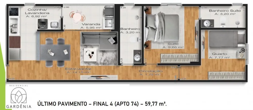 Apartamento, 3 quartos, 73 m² - Foto 16