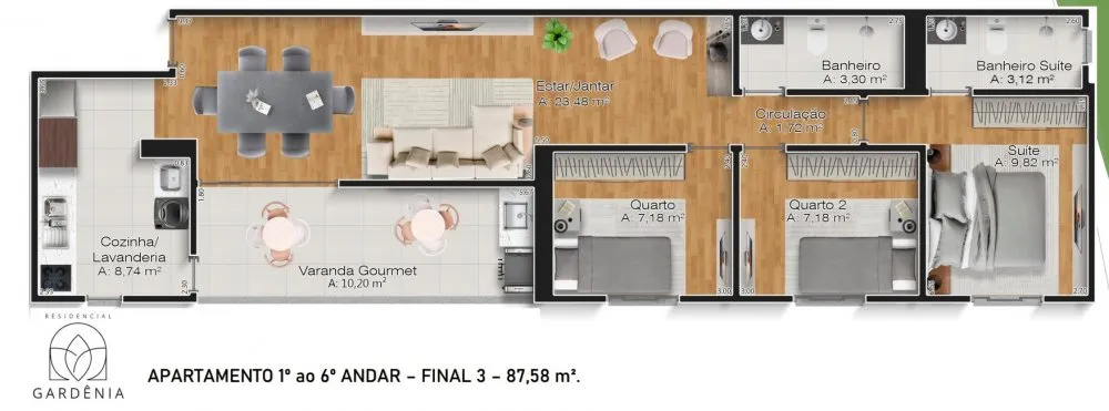 Apartamento, 3 quartos, 73 m² - Foto 13