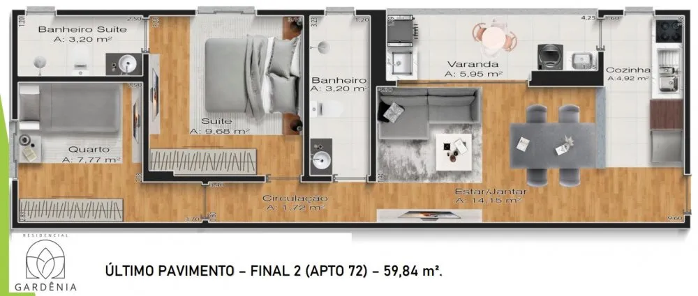 Apartamento, 3 quartos, 73 m² - Foto 15