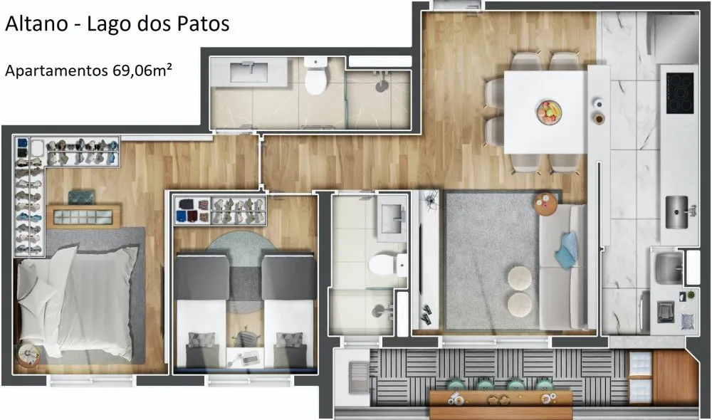 Apartamento, 2 quartos, 69 m² - Foto 13