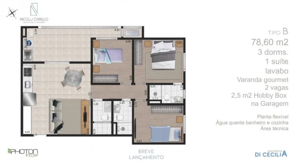 Apartamento, 3 quartos, 79 m² - Foto 2