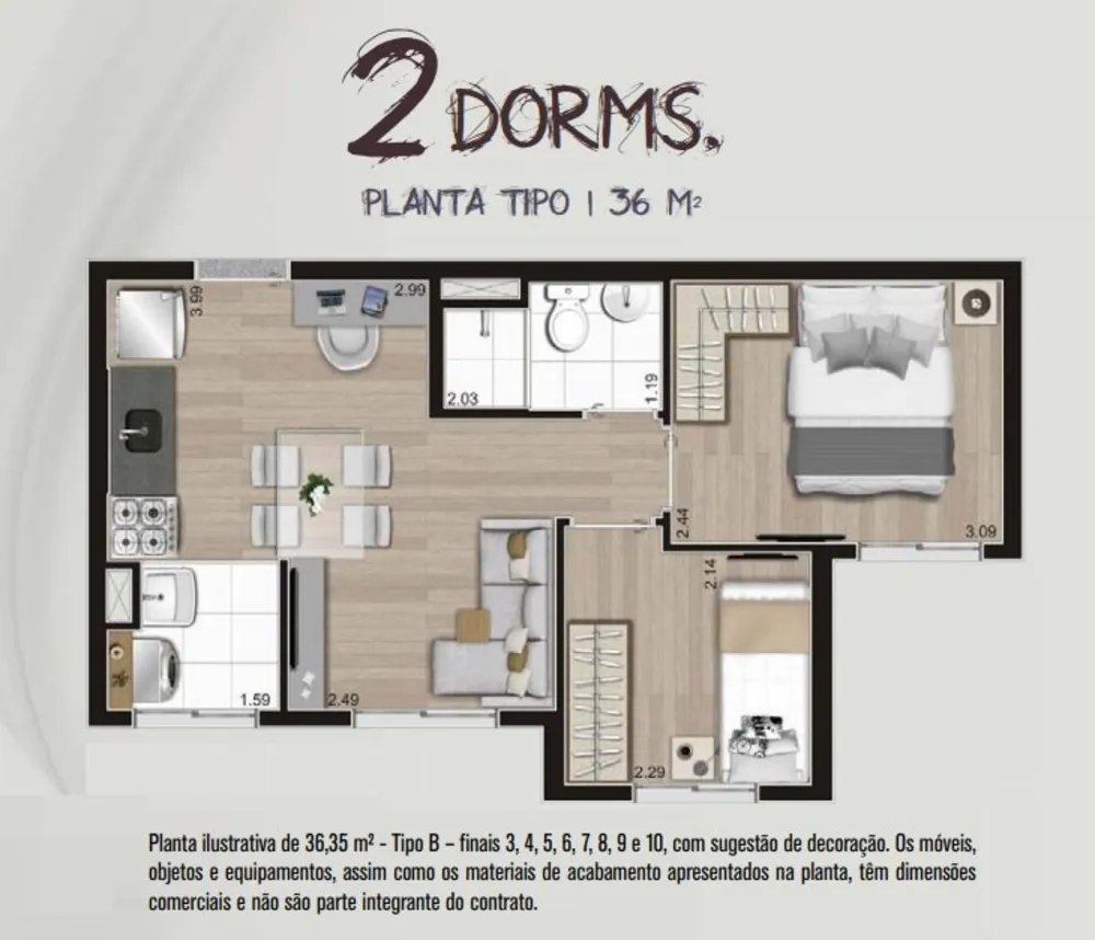 Apartamento, 2 quartos, 36 m² - Foto 16