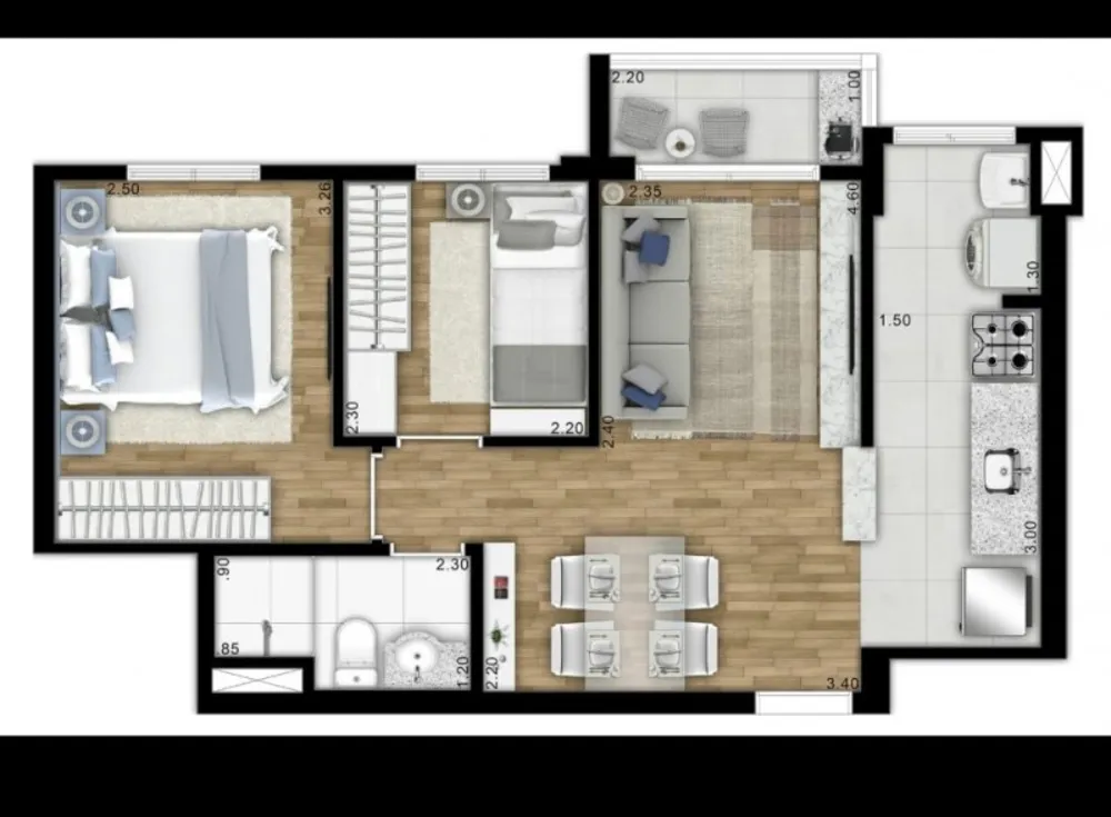 Apartamento, 2 quartos, 46 m² - Foto 15
