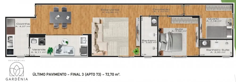 Apartamento, 3 quartos, 75 m² - Foto 14