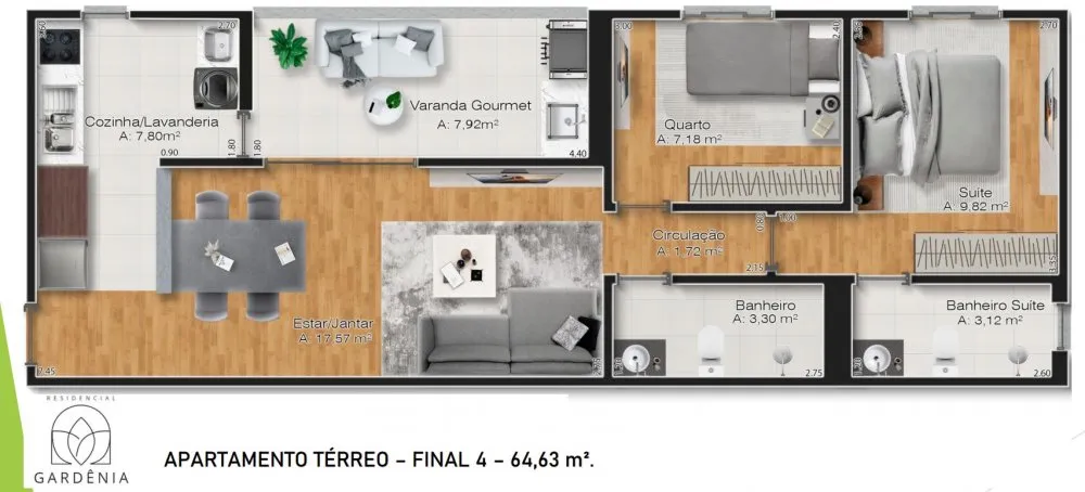 Apartamento, 3 quartos, 75 m² - Foto 8
