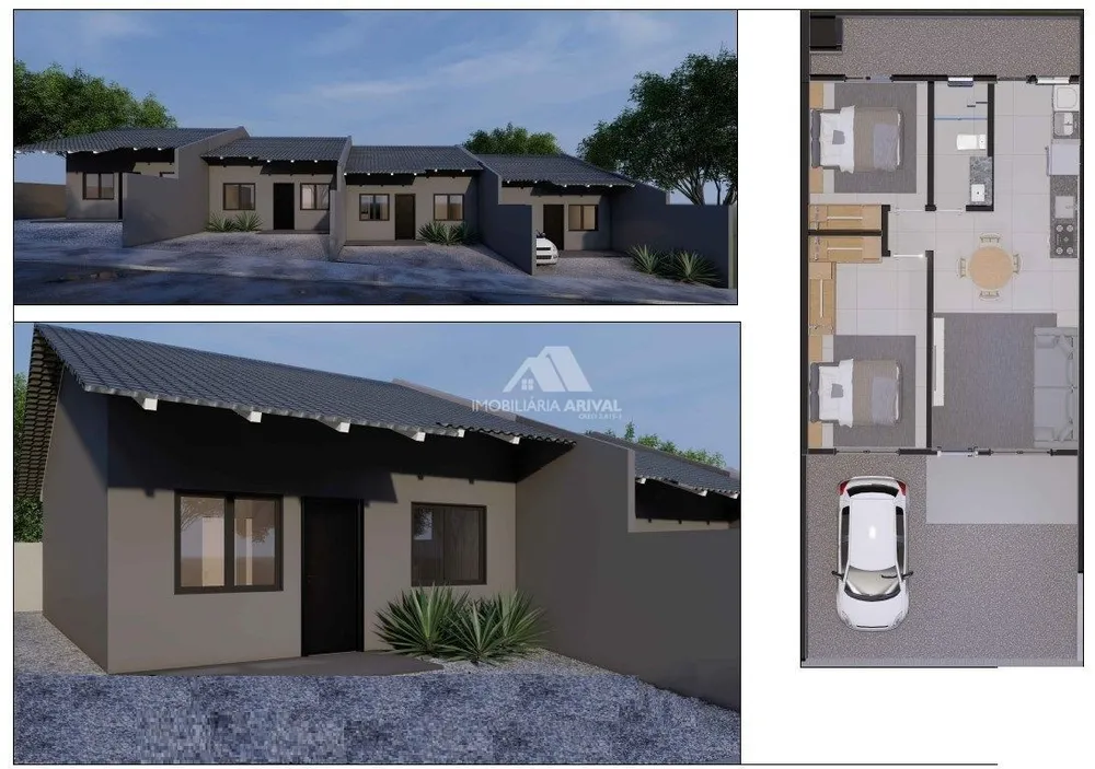 Casa, 2 quartos, 57 m² - Foto 2