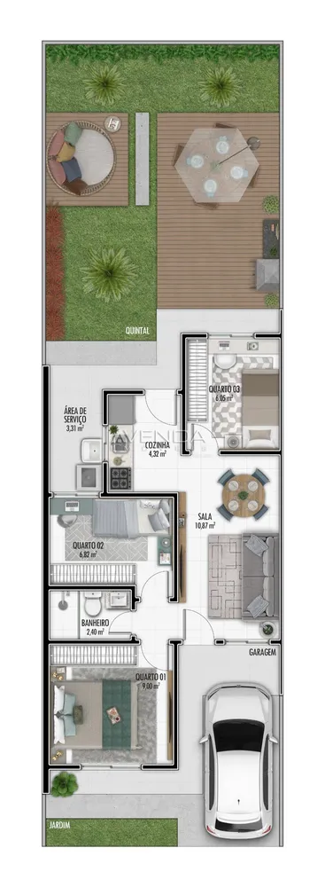 Casa de Condomínio, 3 quartos - Foto 3