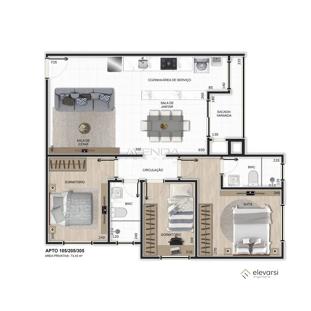 Apartamento, 2 quartos, 59 m² - Foto 6