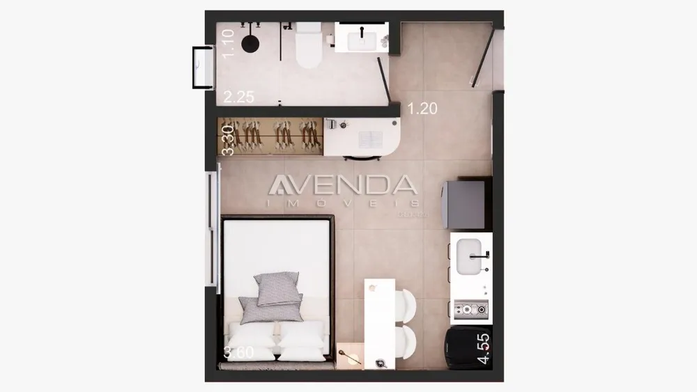 Apartamento, 18 m² - Foto 8
