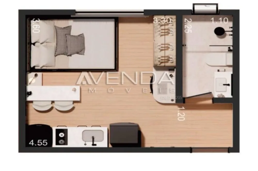 Apartamento, 18 m² - Foto 7