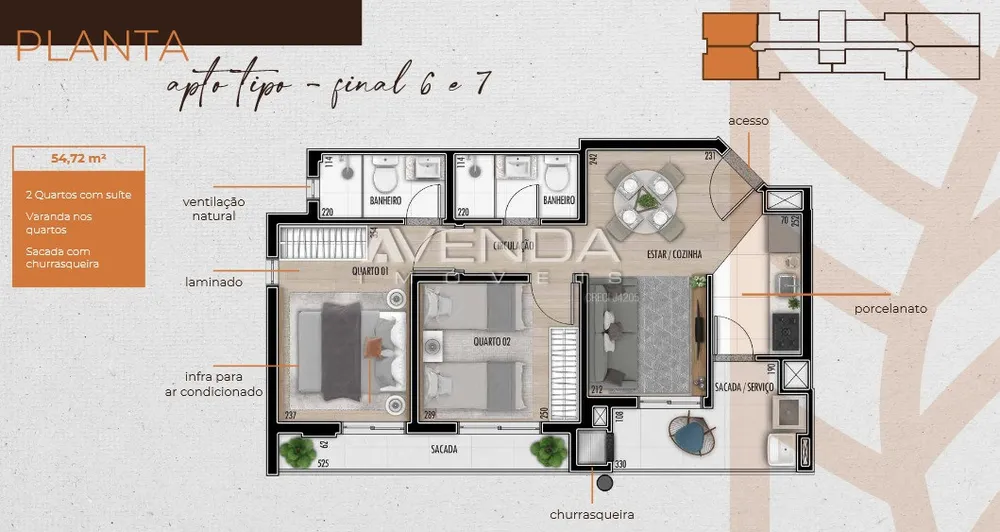 Apartamento, 2 quartos, 66 m² - Foto 14