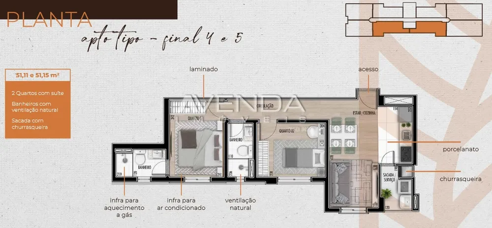 Apartamento, 2 quartos, 66 m² - Foto 15