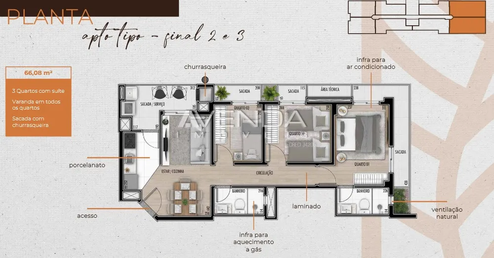 Apartamento, 2 quartos, 66 m² - Foto 16