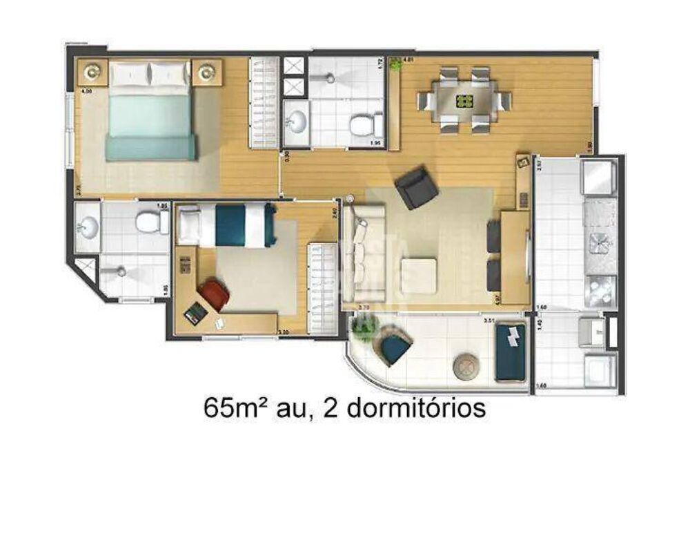 Apartamento para alugar com 2 quartos, 65m² - Foto 18