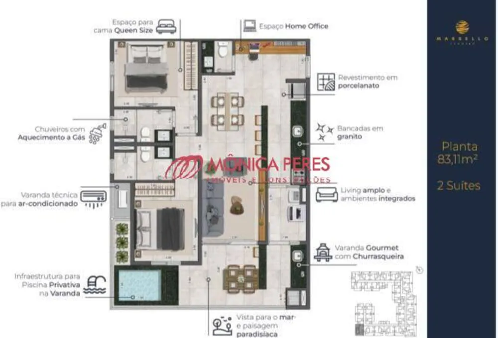 Apartamento, 2 quartos, 70 m² - Foto 8