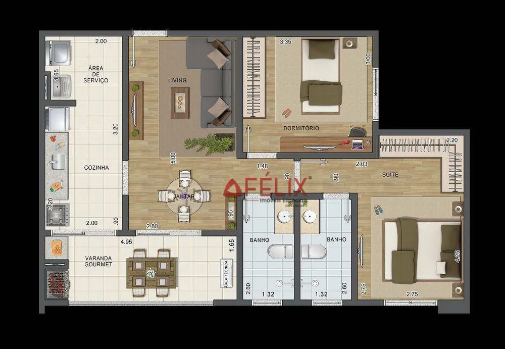 Apartamento, 2 quartos, 68 m² - Foto 14