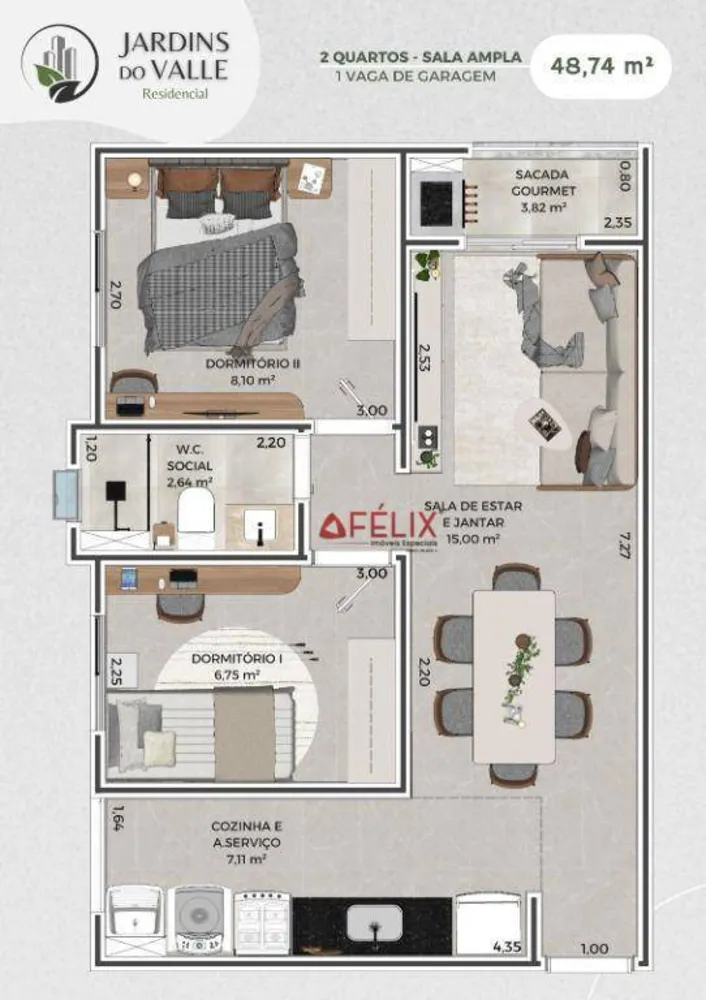 Apartamento, 2 quartos, 97 m² - Foto 2