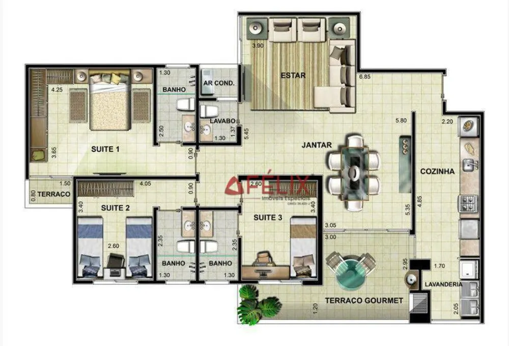 Apartamento, 3 quartos, 130 m² - Foto 4