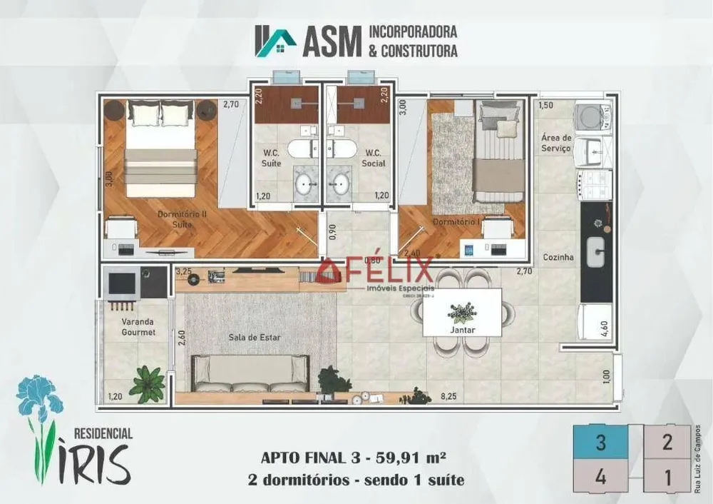Apartamento, 2 quartos, 59 m² - Foto 16