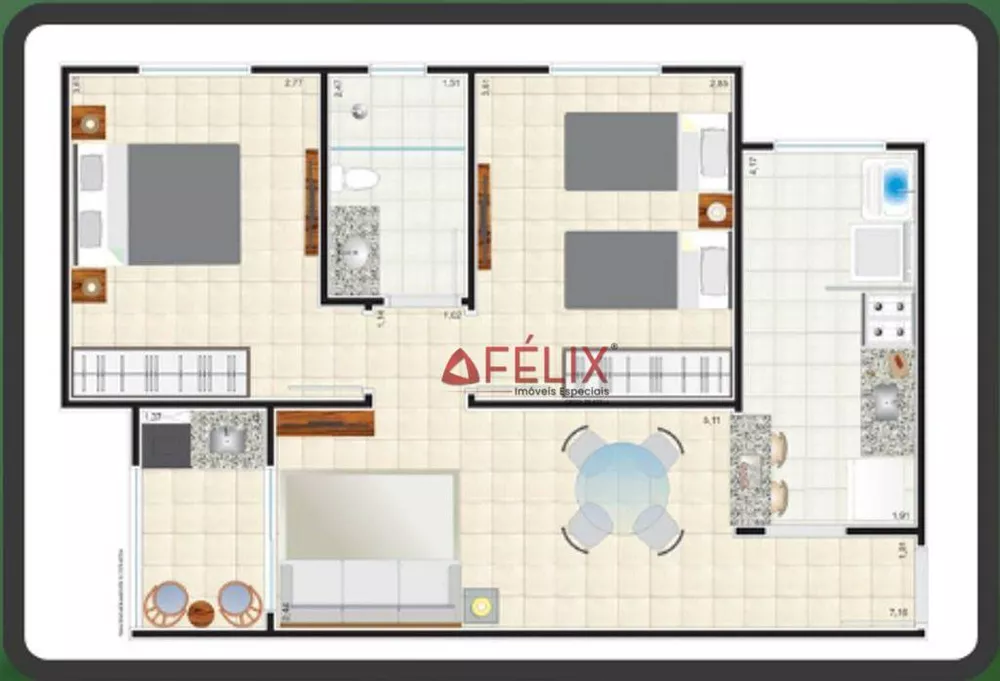 Apartamento, 2 quartos, 58 m² - Foto 4