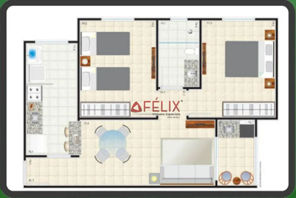 Apartamento, 2 quartos, 58 m² - Foto 8