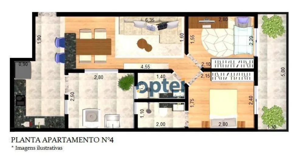 Apartamento, 2 quartos, 51 m² - Foto 3