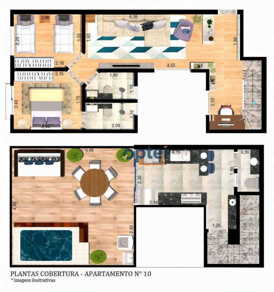 Cobertura, 2 quartos, 89 m² - Foto 3