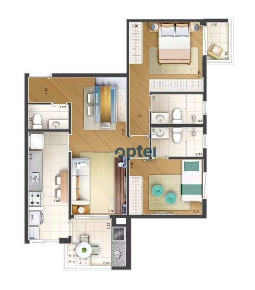 Apartamento, 2 quartos, 75 m² - Foto 1