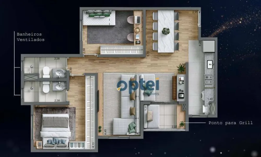 Apartamento, 2 quartos, 69 m² - Foto 1