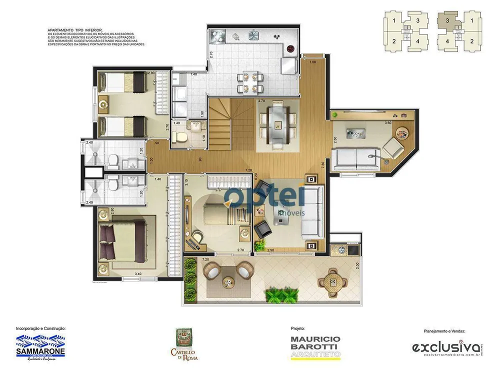 Cobertura, 4 quartos, 222 m² - Foto 2