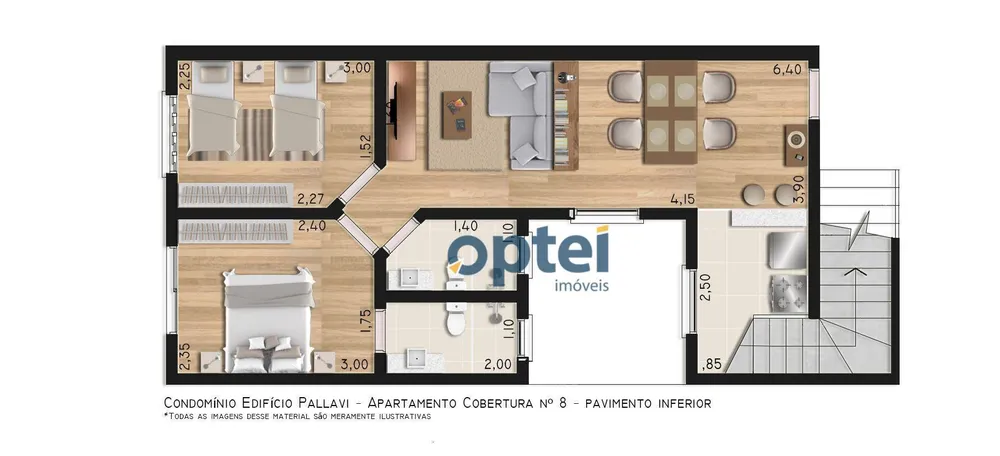 Cobertura, 2 quartos, 97 m² - Foto 2