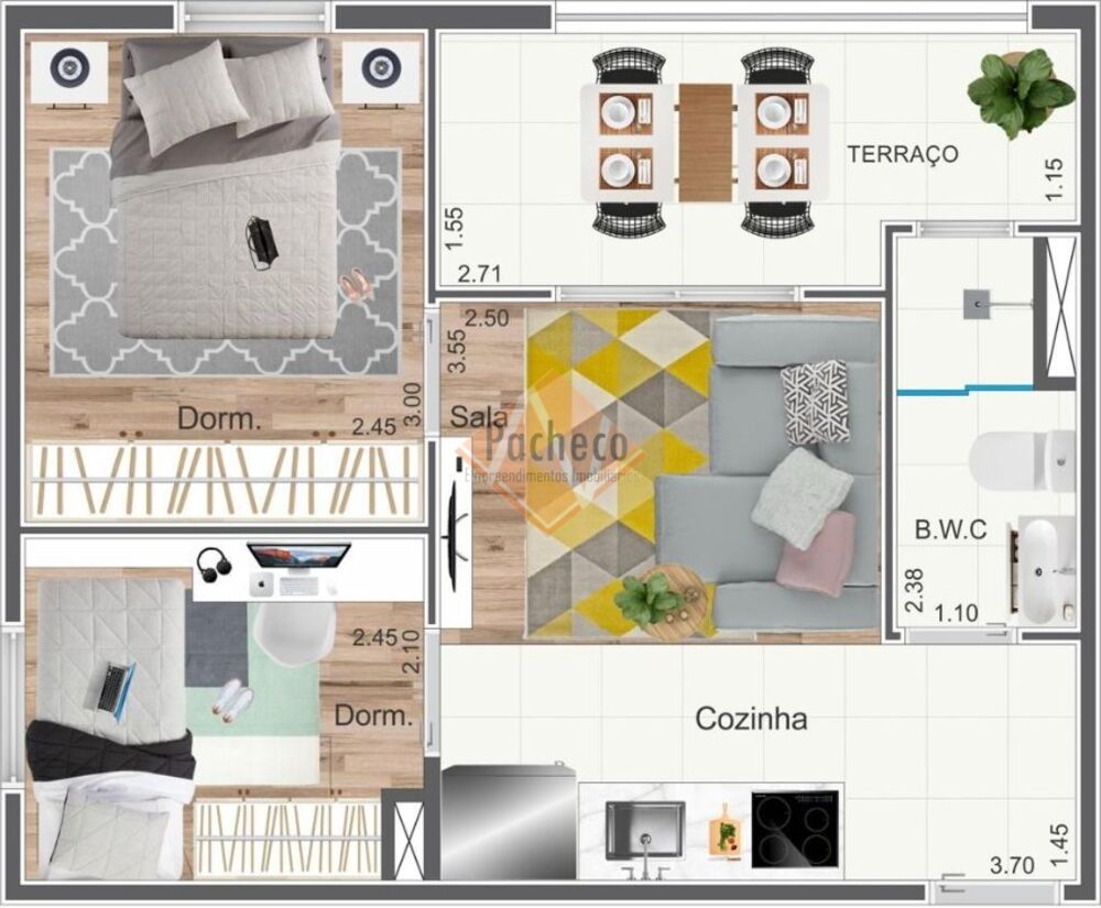 Apartamento, 2 quartos, 39 m² - Foto 12