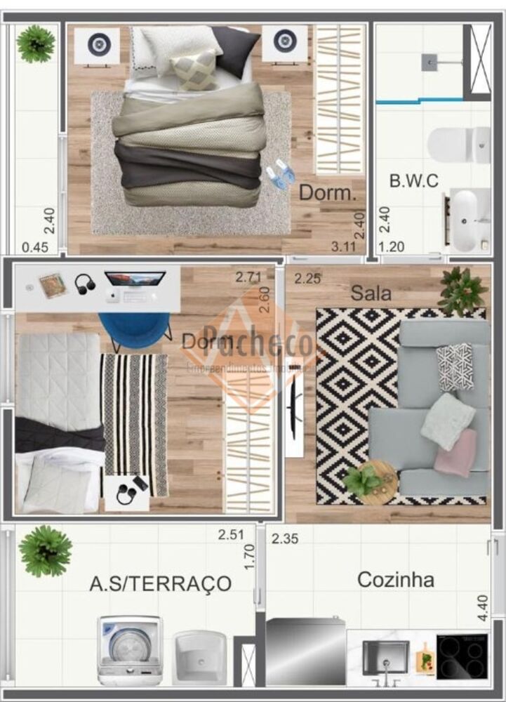 Apartamento, 2 quartos, 39 m² - Foto 11