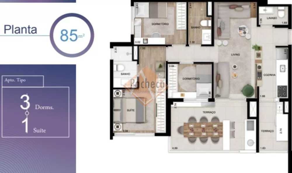 Apartamento à venda com 2 quartos, 65m² - Foto 7