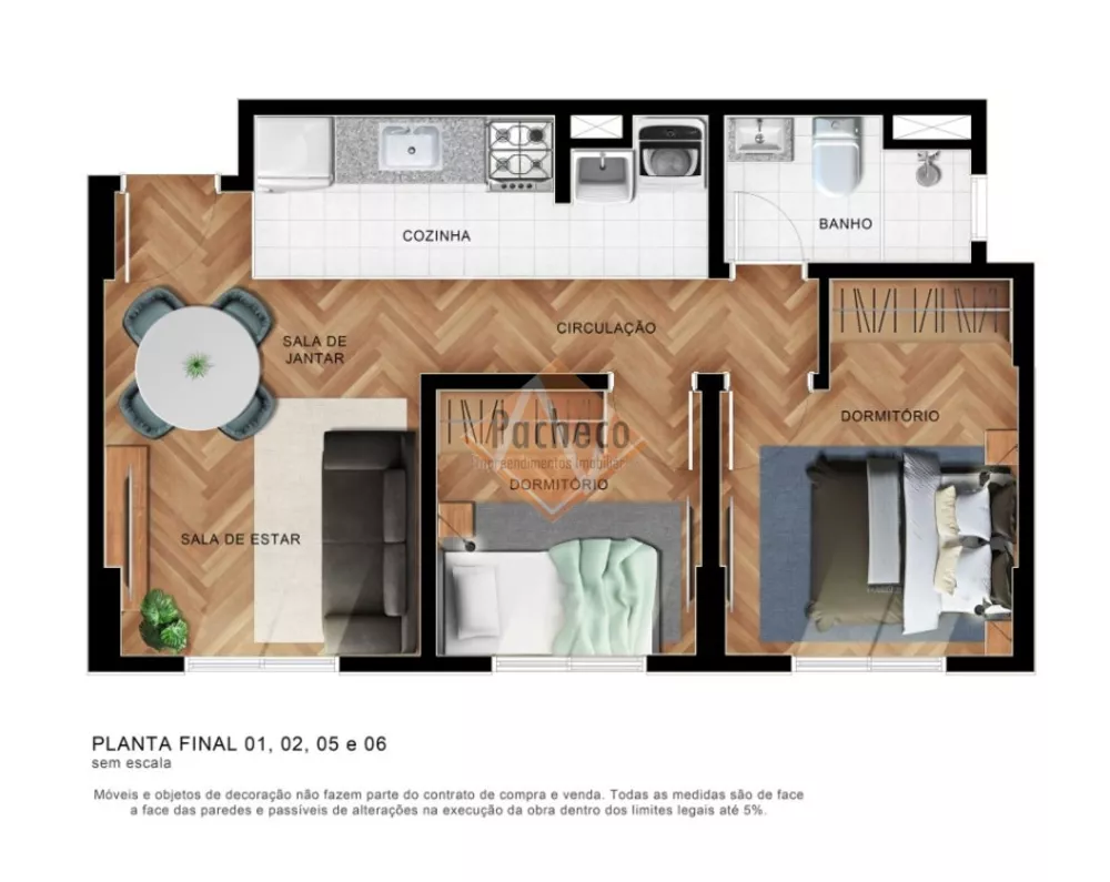 Apartamento à venda com 2 quartos, 42m² - Foto 4