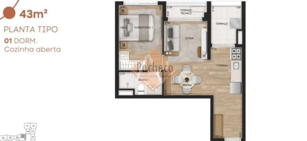Apartamento, 3 quartos, 69 m² - Foto 11