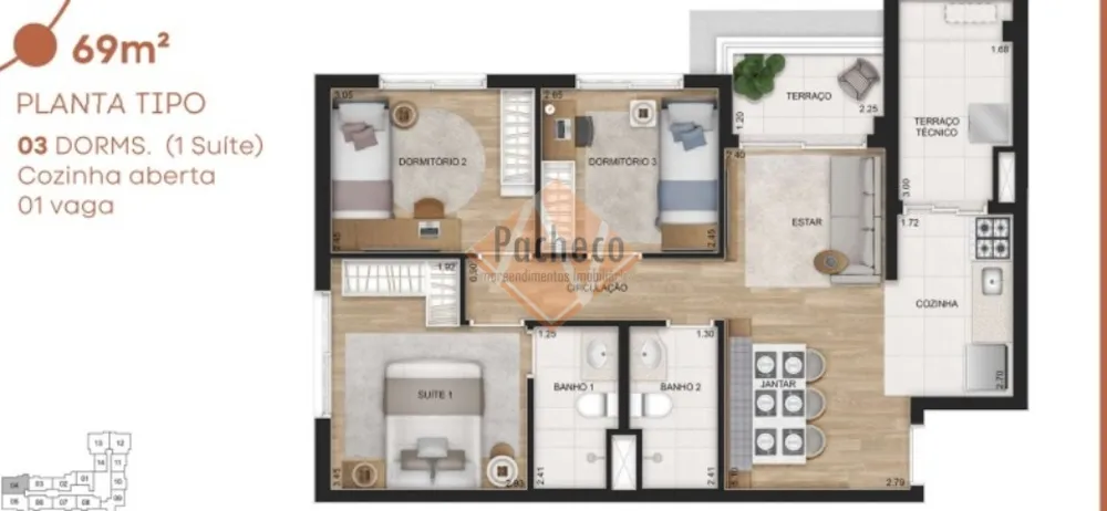 Apartamento, 3 quartos, 69 m² - Foto 13