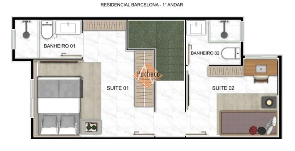 Casa de Condomínio, 2 quartos - Foto 1