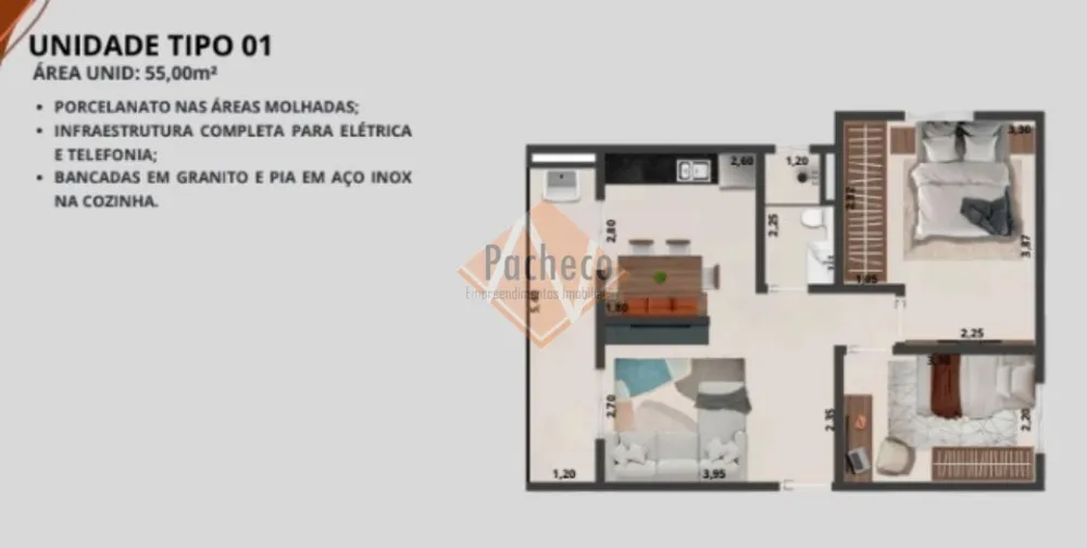 Apartamento, 2 quartos, 50 m² - Foto 7