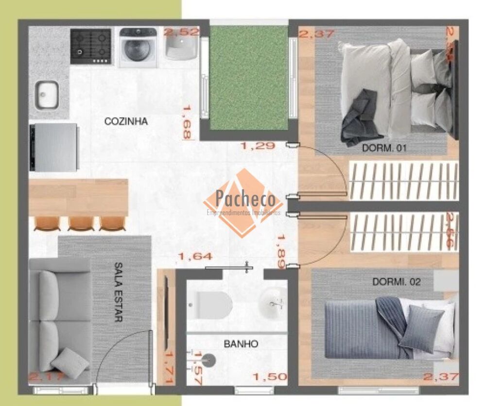 Apartamento, 2 quartos, 40 m² - Foto 4
