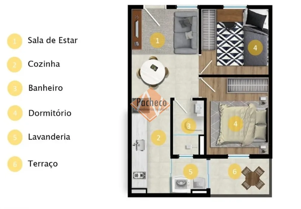 Apartamento, 2 quartos, 36 m² - Foto 3