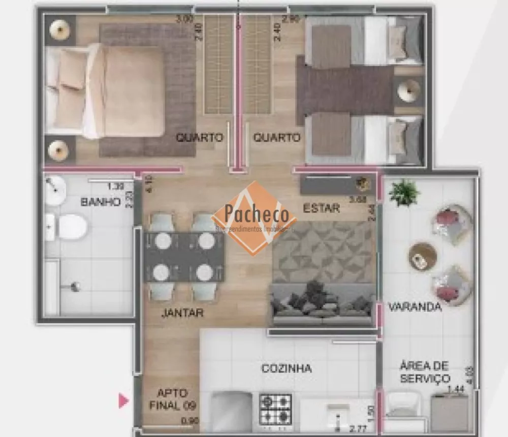 Apartamento à venda com 2 quartos, 45m² - Foto 7